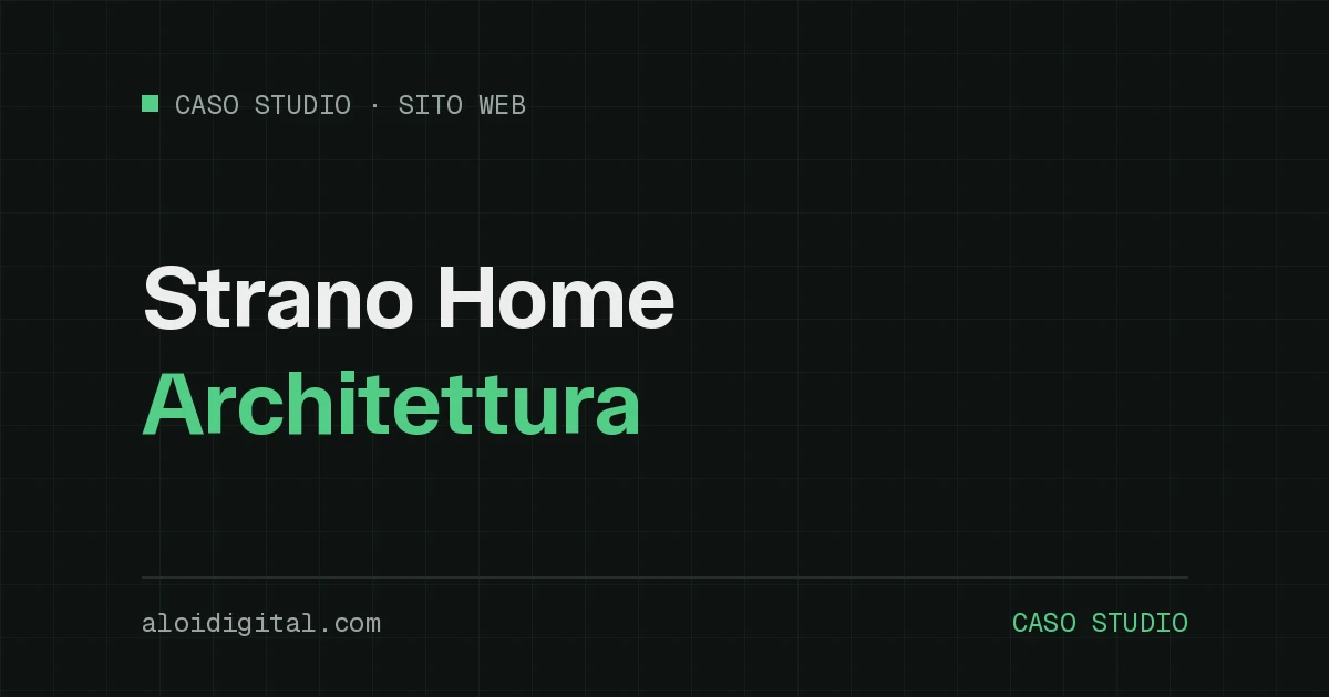 Caso studio: Strano Home