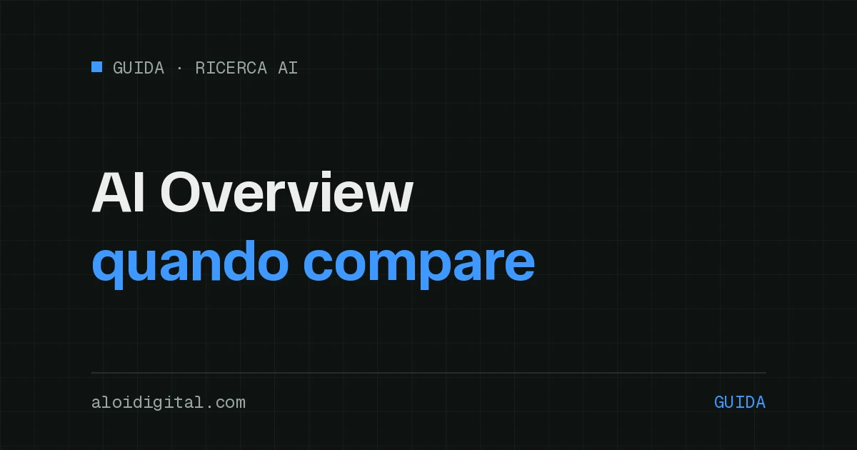 AI Overview: cos’è e quando compare — guida