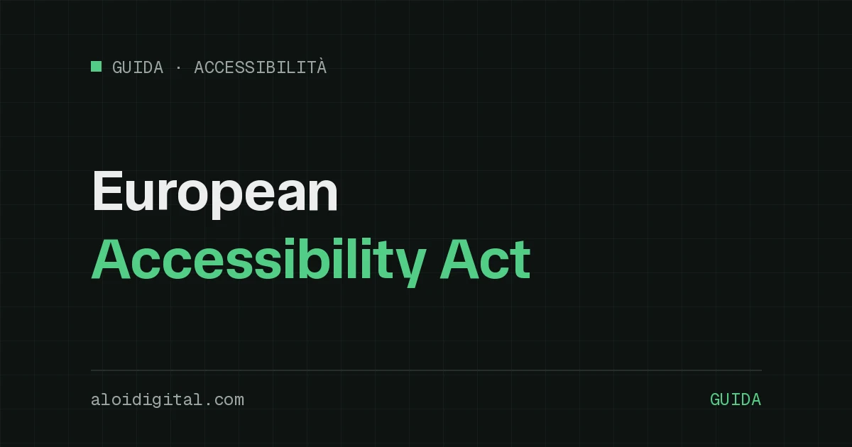 European Accessibility Act — guida